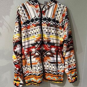 Beautiful Giant Dry Good wind breaker. Western pattern. Size medium.